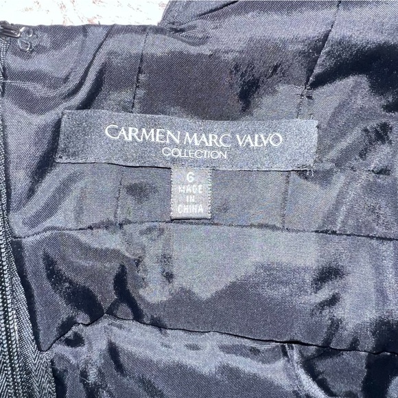 Gorgeous Carmen Marc Valvo Studded Cocktail Dress, Size 6 - Picture 16 of 17